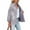 Lilac, variant on LYMAYTER Women Relaxed Coats Solid Color Long Sleeves Denim Jean Jacket Washed Mid-Length Cowboy Outwear S-XL
