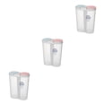 thumbnail image 1 of relayinert Plastic Divided Box Organizer Clear BPA Container Plastic Case Free Storage 2500ml Oval 3Set, 1 of 6