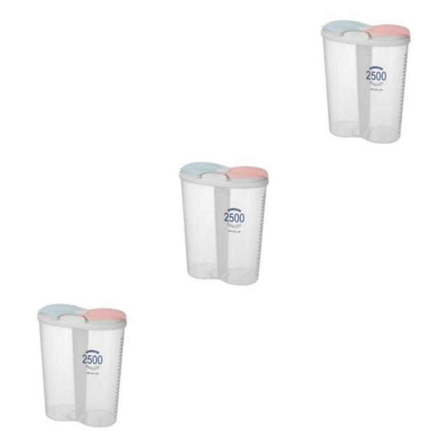 relayinert Plastic Divided Box Organizer Clear BPA Container Plastic Case Free Storage 2500ml Oval 3Set