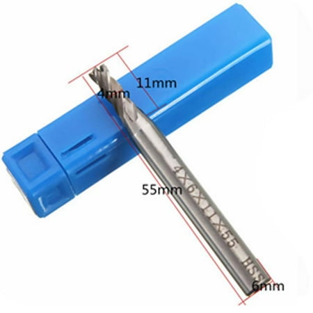 

Goodhd 4/6/8/10/12mm HSS CNC 4 Flute Straight Shank End Mill Cutter Drill Bit Tools