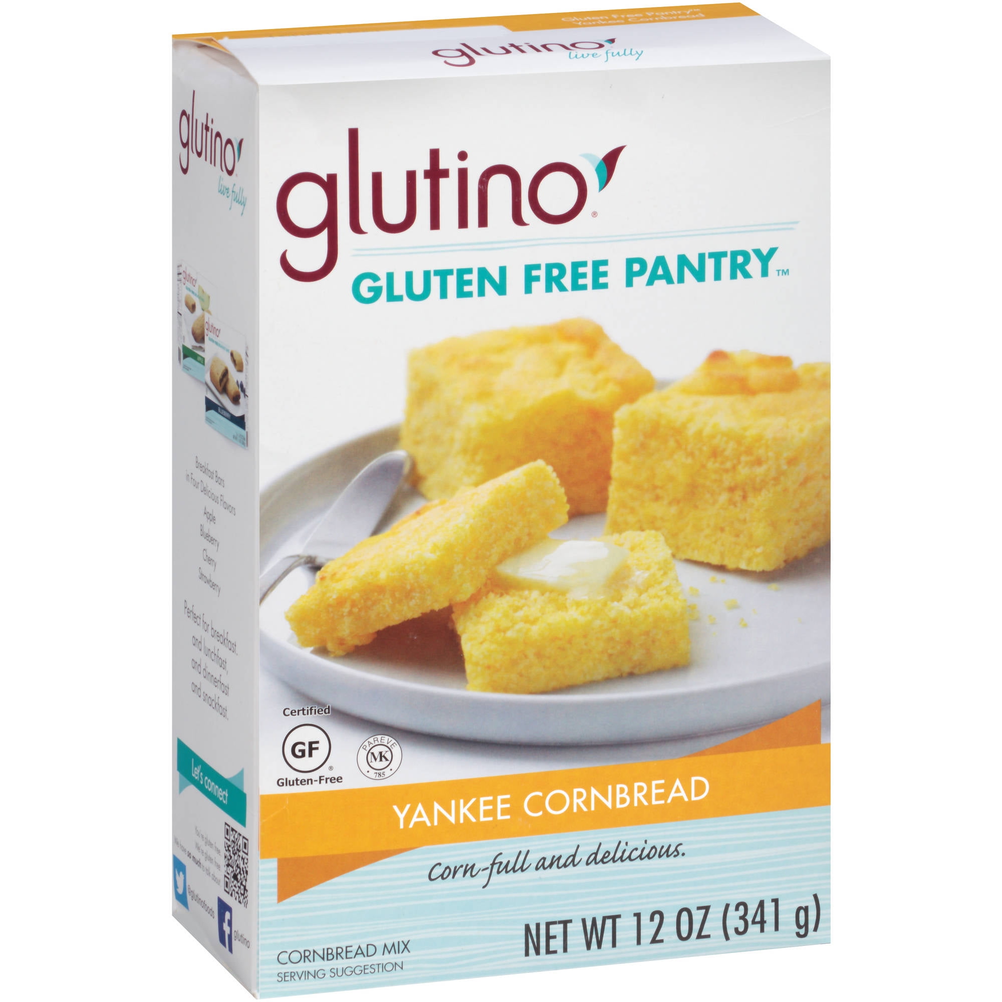 2 Pack Glutino Gluten Free Pantry Yankee Cornbread Mix 12 Oz