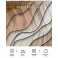thumbnail image 5 of Brown Ombre Wrap Around Bed Skirts for King Bed 18" Drop,Bed Skirt with Adjustable Elastic Belt Dust Ruffle Bed Valance for Bedroom Hotel Modern Geometric Abstract Aesthetic Cream Bed Frame Cover, 5 of 7
