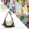 thumbnail image 7 of Fringe Crossbody Bag Women's Crossbody Handbags 13.39x6.69x3.62Inch Bank Card Bag Cash Bag Key Bag Go Shopping Fashion Smiling Bees Yellow Honeycomb, 7 of 7