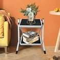 thumbnail image 6 of Folding Step Stool Kitchen Stool Mini Step Ladder Foldable Stool Max Load 150kg, Step Stool for Adults, Small Step Ladder, Foldable Step Stool, Easy to Store, for Beds Kitchen Pantry Office Travel, 6 of 7