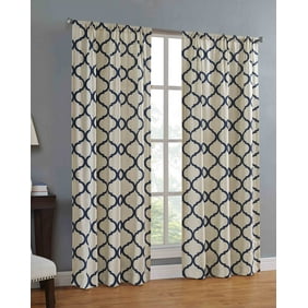 Arlee Home Fashions Asha Linen Leaf Print Grommet Panel Pair