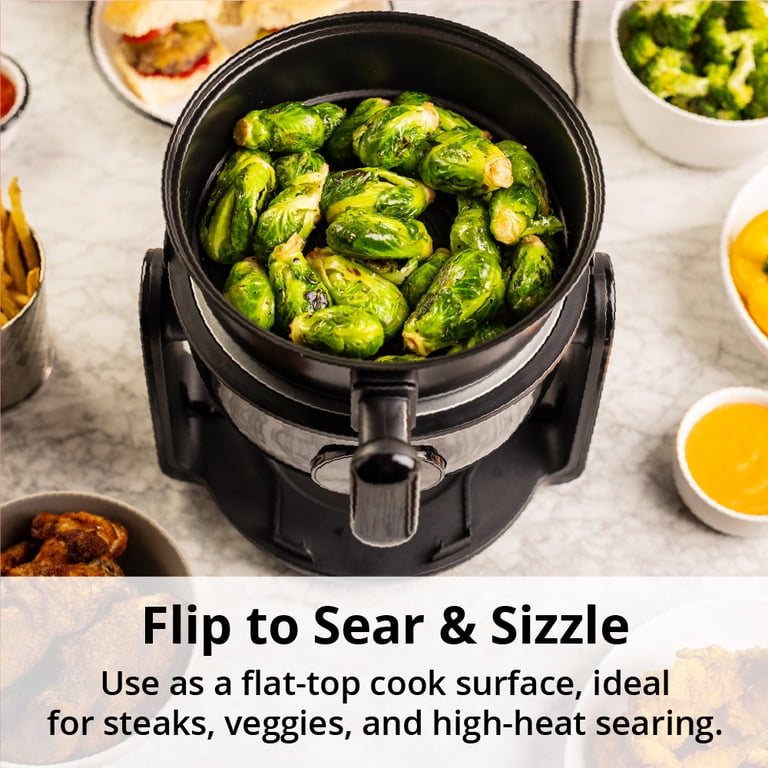 エアーフライヤー Aria 4Qt Flip Air Fryer with Touch Screen, Black, Toxin-Free