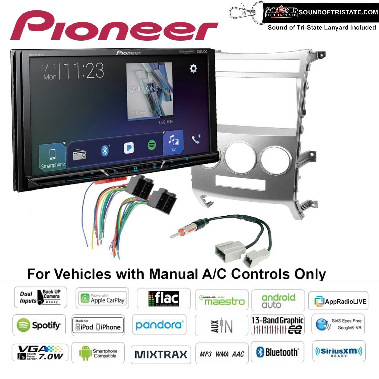 Pioneer MVHAV251BT Digital Media Receiver install kit 0712 Hyundai