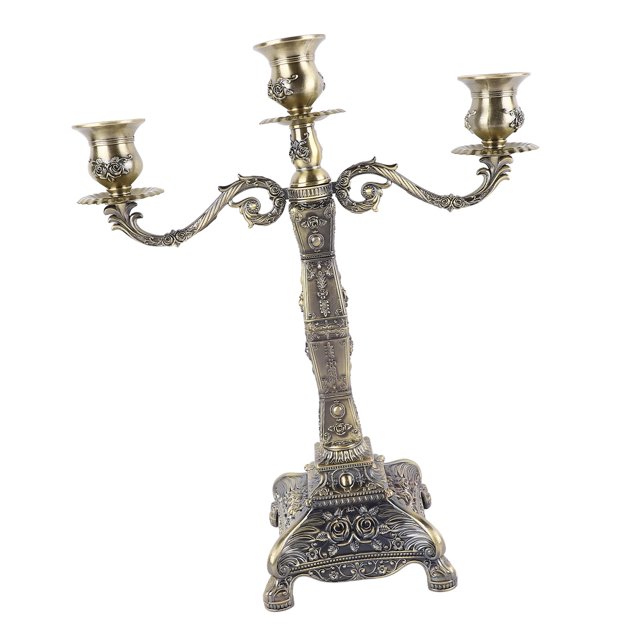Candelabra Decoration, Delicate And Exquisite Vintage Candlestick Holder Romantic Candlestick Holder Pillar Candelabra For Dining Table Weddings