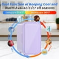 thumbnail image 4 of Mini Fridge, 6 Liter/8 Can 110V AC/DC Portable Thermoelectric Cooler Refrigerators for Bedroom, Personal Skin Care Fridge for Cosmetics, Drink, Milk, Office, Dorm Room and Car, White, 4 of 9