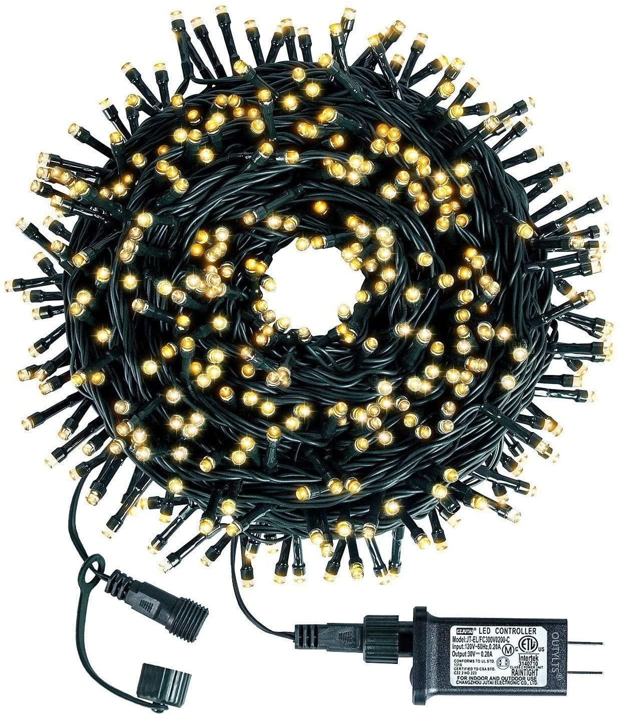 Christmas String Lights EndtoEnd Plug 8 Modes 108FT 300 LED IP65