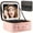 pink color, variant on LED Lighted Makeup Bag with Mirror, Travel Cosmetic Train Case Organizer, Adjustable Dividers & Brush Holder, Ideal Gift for Christmas Halloween Thanksgiving
