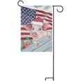 thumbnail image 5 of GZHJMY American Flag Cute Pig Garden Flag 28 x 40 Inch Vertical Double Sided Welcome Yard Garden Flag Seasonal Holiday Outdoor Decorative Flag for Patio Lawn Home Decor Farmhouse Party Yard Flags, 5 of 6