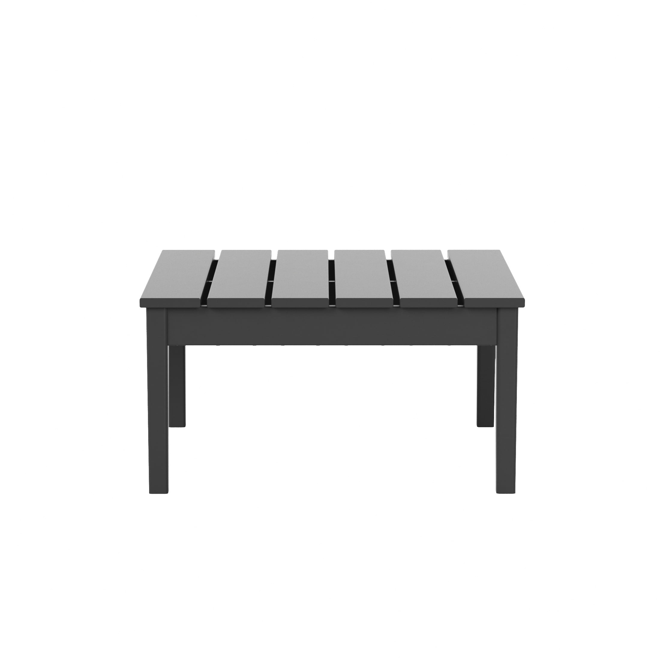 WestinTrends Ashore Outdoor Coffee Table, 32 Inch All Weather Poly Lumber Adirondack Patio Coffee Table Square Low Table, Gray