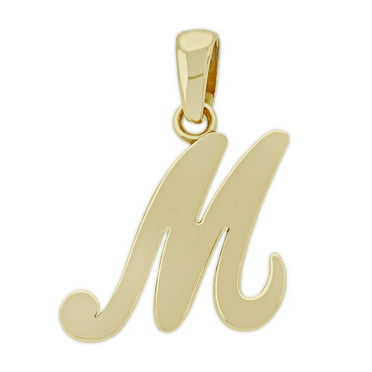 Charm America - Gold Initial Letter "M" Charm - 14 Karat Solid Gold