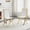 2 White Chairs-Gold Legs, variant on Hi loPres White PU Dining Chairs Set of 2, Modern Kitchen Side Chairs with Gold Metal Legs, Smooth Upholstered High Back for Home and Office Spaces