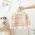 thumbnail image 4 of AOMPMSDX Girls Sweaters Little Boys Girls Sweater Pullover Cute Rainbow Stripe Coat For Autumn Fall And Winter 12 Months-18 Months, 4 of 4