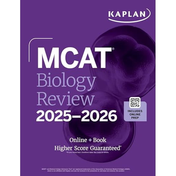 Pre-Owned MCAT Biology Review 2025-2026: Online   Book (Kaplan Test Prep), 9781506294124, 150629412X, Paperback,