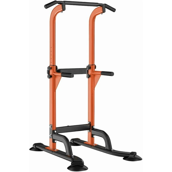 SogesHome Power Tower Pull Up Bar and Dip Station Adjustable Height Dip Stand Multi-Functional Strength Training Fitness Workout Station