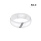 thumbnail image 4 of Anillo de circón con incrustaciones de cristal, anillos de acero de titanio de estilo Simple de cerámica, accesorio de moda, joyería de Ropa, zapatos y accesorios Miscelánea Blanco nueve Guardurnaity AP014737-04, 4 of 6