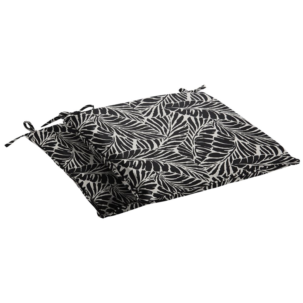 Black Indoor/Outdoor Chair Pad Set, Corded