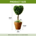 thumbnail image 3 of 8" Artificial Boxwood Topiary Small Faux Plant with Pot, Heart Shaped Mini Greenery for Home Decor, Office & Patio, Low Maintenance, All Artificial Plants and Flowers, 3 of 8