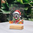 thumbnail image 2 of Merry Christmas Santa Cane Corso Scarf Twinkling Lights Xmas Holiday Acrylic Plaque Sign Ashwood Base Italian Mastiff Dog Lover Gifts Idea Home Desk Decor - 00022, 2 of 5