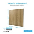 thumbnail image 2 of Art3d 3D Slat Wall Panels, Walnut, 19.7"x19.7", PVC, 12 Pieces Pack, 2 of 9