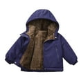 thumbnail image 2 of Staki Kids Winter Coats with Hooded Light Puffer Coat Warm Padded Jacket for Baby Boys Toddler Winter Coat Boys 24M,2T,3T,4T,5T,6-10Y,11-13Y(Navy,7-8 Years), 2 of 5