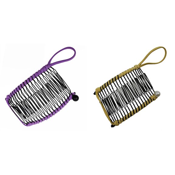 2pcs Banana Hair Clips Vintage Clincher Comb Tool Stretchy Banana Hair Clips Or Thick, Thin, And Curly Hair Ponytail Hair Holder for Women