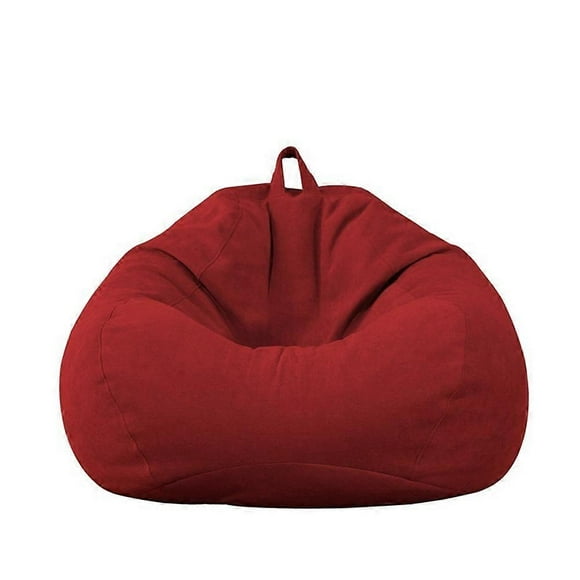 Large Small The color is as shown in the main picture 100*120cm Lazy Sofa Cover Chairs Without Filler Linen Cloth Lounger Seat Bean Bag Pouf Puff Couch Tatami Living Room