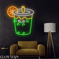thumbnail image 4 of Glowneon Cat Orange Juice Neon Sign, Fruit Juice Shop Led Light Sign, 4 of 5