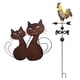 thumbnail image 1 of de jardín de Metal de 2 piezas, rueda de gallo y estatua de gato para césped / patio / patio / / decoración de ent shamjiam Jardín Gallo Veleta, 1 of 8