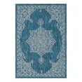 thumbnail image 3 of Unique Loom Outdoor Traditional Collection Area Rug - Antique (4' 1" x 6' 1" Rectangle Teal/Ivory), 3 of 7