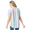 thumbnail image 3 of Woman Within Plus Size Petite Short-Sleeve Button Down Seersucker Shirt, 3 of 6