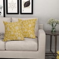 thumbnail image 6 of Yellow Floral Pillow Covers 16x16 Set of 2 Brown Cream Vintage Flower Block Print Pattern Decorative Throw Pillowcases Outdoor Rustic Farmhouse Square Cushion Cases Decor for Home Couch Sofa Bed, 6 of 7