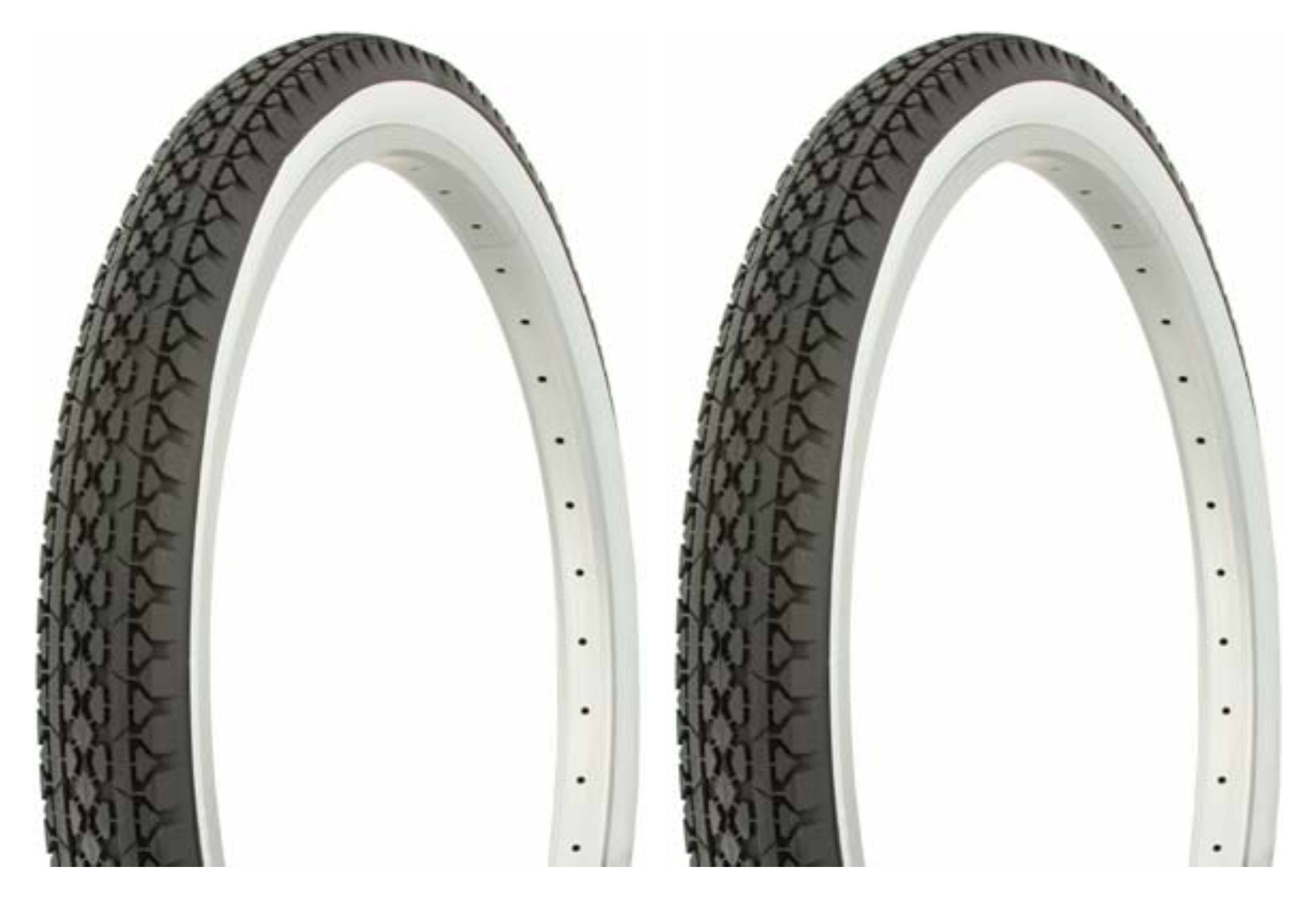 Tire set. 2 Tires. Two Tires Duro 26" x 2.125" Black/White Side WallHF-133. Bicycle Tires, bike Tires, beach cruiser bike Tires, cruiser bike Tires