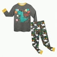 thumbnail image 5 of UAYOTSE 2 Piece Toddler Boys Girls' Spring Fleece Pajama Set Warm Fleece Matching Sleepwear Set Tops+Pants Outfits Sleepwear,Sizes 7-8 Years, 5 of 5