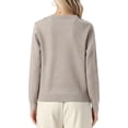 thumbnail image 3 of INSPIRE CHIC Cardigan Sweater for Women's Argyle Long Sleeve Crew Neck Open Front Button Down Casual Knit Cardigan XS Camel, 3 of 6