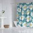 thumbnail image 2 of Waterproof Blue Daisy Shower Curtain 72x72 Inch Boho Style Polyester Unique Shower Curtain for Bathroom Hotel Home Decor with 12 Plastic Hooks, 2 of 5