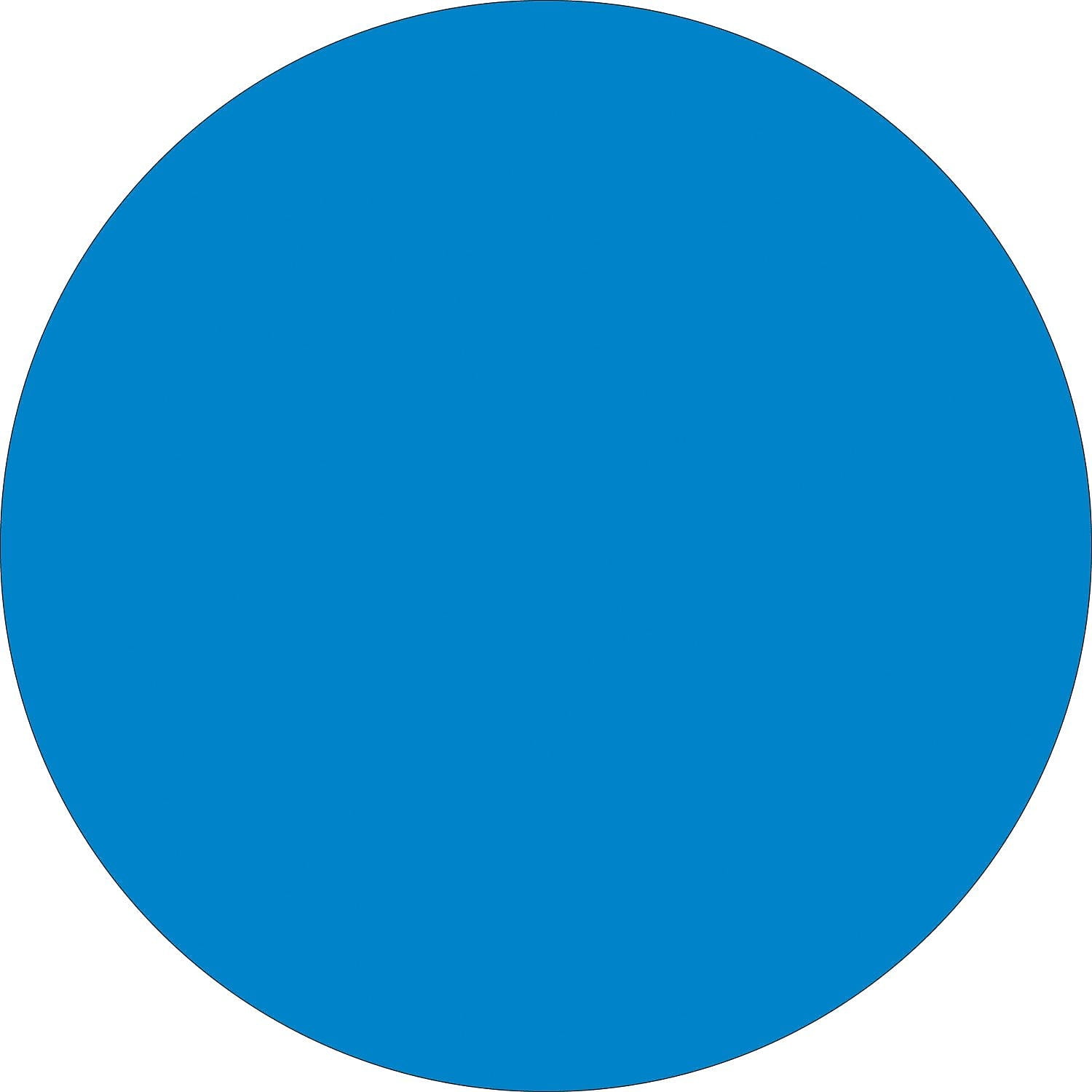 Tape Logic Inventory Circle Labels 1' Light Blue 500/Roll DL611C