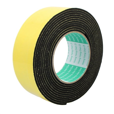 4 Meter 50mm x 3mm Single-side Adhesive Shockproof Sponge Tape Yellow Black