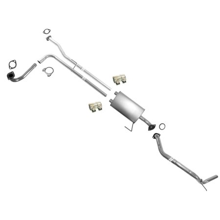 Muffler Exhaust System for Nissan Titan 07-15 Crew Cab 159.4 Inch Wheel Base