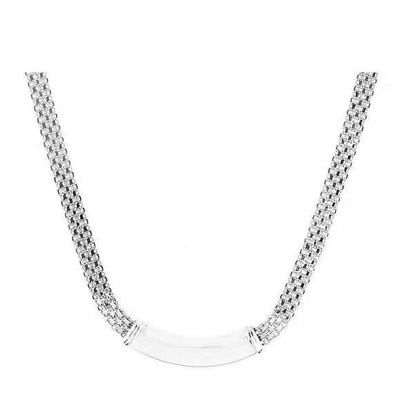 Sterling Silver Bismark Chain Frontal Necklace