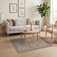 thumbnail image 3 of ODIKA 4'x6' Pink Soft Floral Design Washable Area Rug Elegant Rose Motif with Vintage Charm for Bedroom, Reading Nook, Pet Friendly & Non-Shedding, 3 of 7