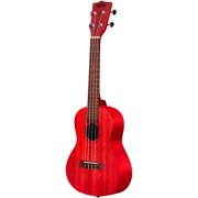 Kala Brand Music Co. Watercolor Meranti Collection, 4-String Ukulele, Right, RED, Concert (KA-MRT C)