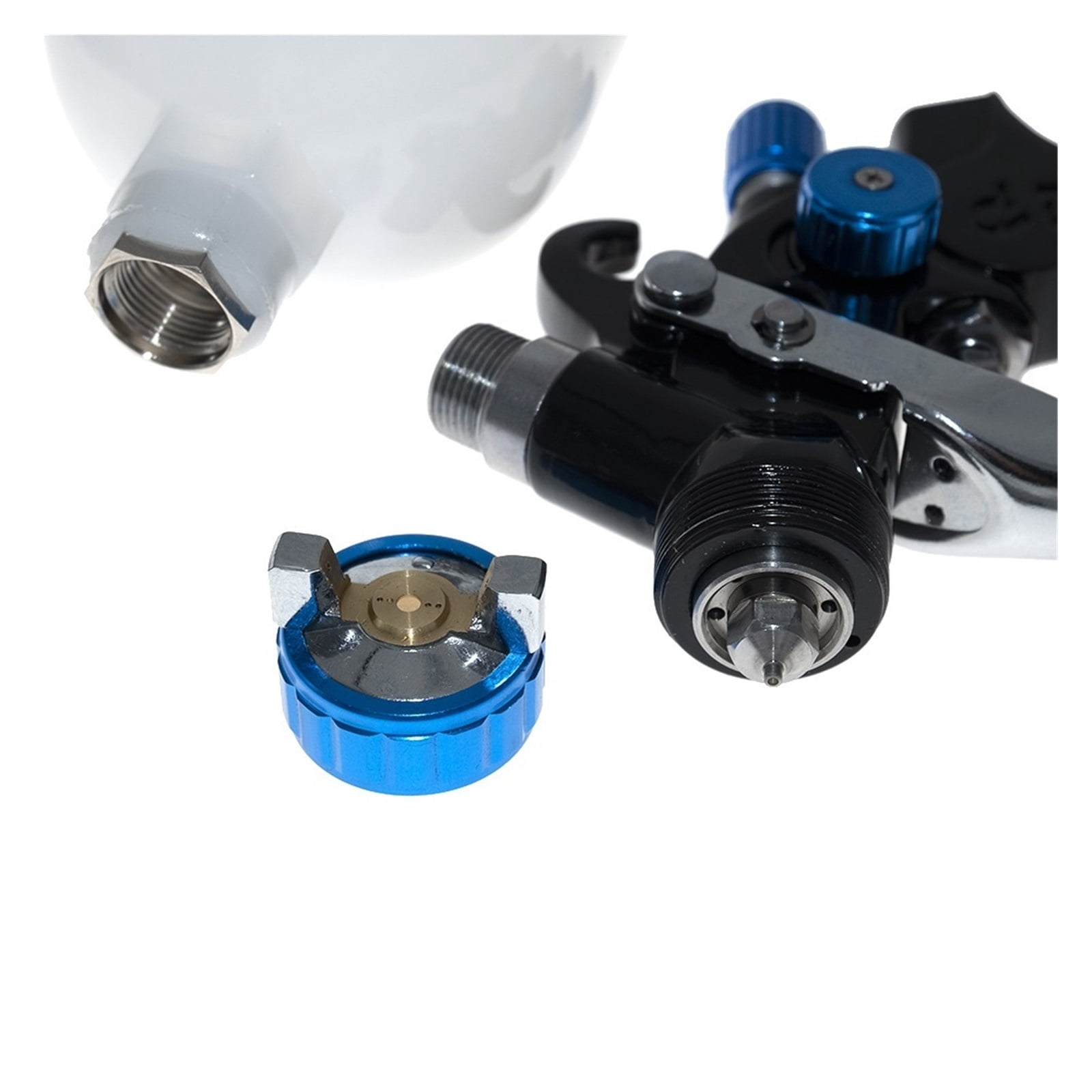 Mini Air Spray Gun Airbrush for Painting Car, Paint Spray Gun with 400cc Mix Tank and Adapter HVLP
