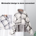 thumbnail image 3 of maskred British Style Winter Split Shawl For Women – Exquisite Craft Delicate Pattern Wide Coverage Wrap Gray grid 100*140cm, 3 of 6