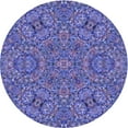 thumbnail image 1 of Ahgly Company Machine Washable Indoor Round Transitional Deep Periwinkle Purple Area Rugs, 3' Round, 1 of 7