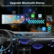 DREAMfair 10 Portable Wireless Car Stereo with Apple CarPlay/Android Auto, 360° Rotating Front Camera (Adjustable Viewing Angle), Mirror Link & Bluetooth 5.2 – FM/AUX, GPS Navigation & Dash