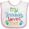 thumbnail image 3 of Inktastic My Grandaddy Loves Me Boys or Girls Baby Bib, 3 of 4